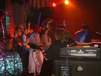 Lawanna belly dancers on stage with Kissmet