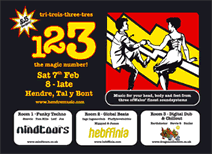 poster for Hendre Hall gig on 7th. February 2004