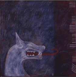 'Skinwalker 1'  2002  Oils on board  60 x 60 cm  (first in Triptych)