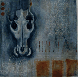 'Skulldog'  2003  Oils on board  45 x 45 cm